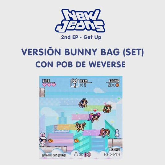 NewJeans 2nd EP Get Up Bunny Beach Bag Ver. SET Beneficio Weverse PREVENTA