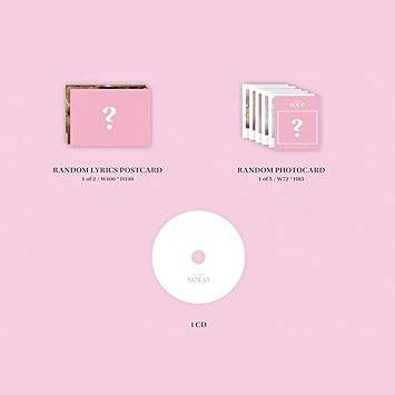 SOLO - BLACKPINK JENNIE Album CD + Photobook + Lyrics Postcard + Photocard