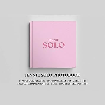 SOLO - BLACKPINK JENNIE Album CD + Photobook + Lyrics Postcard + Photocard