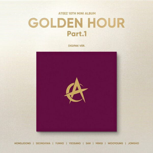 Ateez 10th Mini Album Golden Hour: Part. 1 Digipack Ver. Random con POB de TOKTOQ PREVENTA